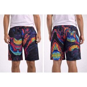Drill Clothing Co Fresh Prince Psychedelic Shorts Size Medium NWT